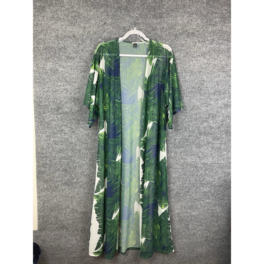 Windsor Transport to Tropical Long‎ Kimono Women's Size Small Beach Coverup